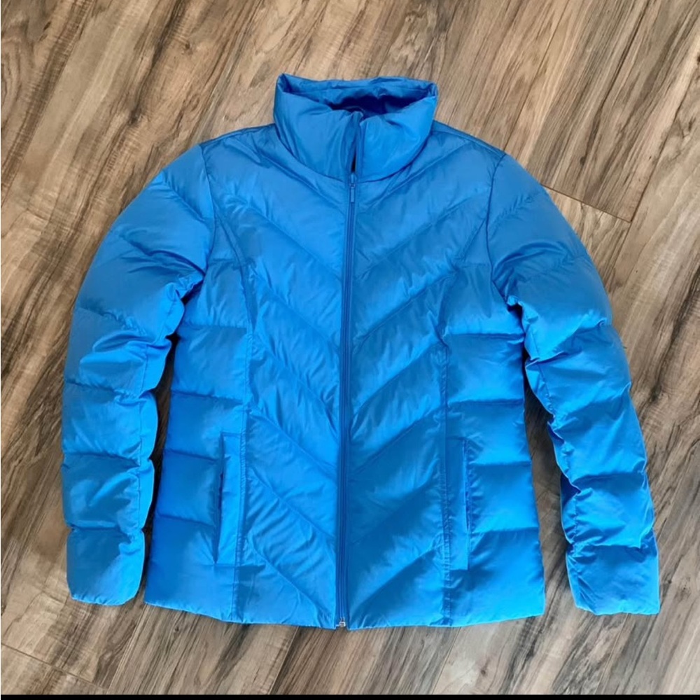 Lands End Down Jacket Puffer coat blue xs
